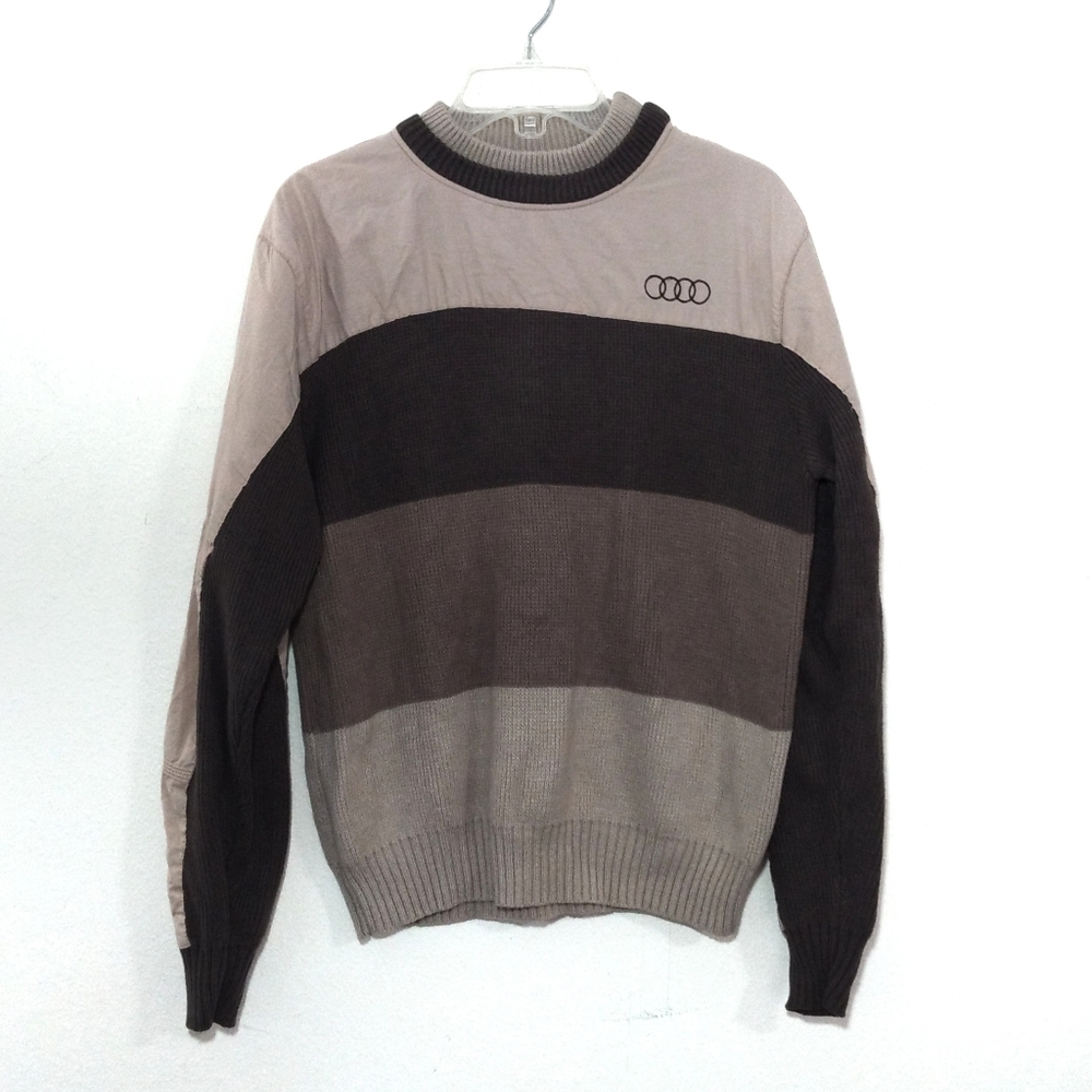Audi Pullover Sweater Brown Tan Size XL